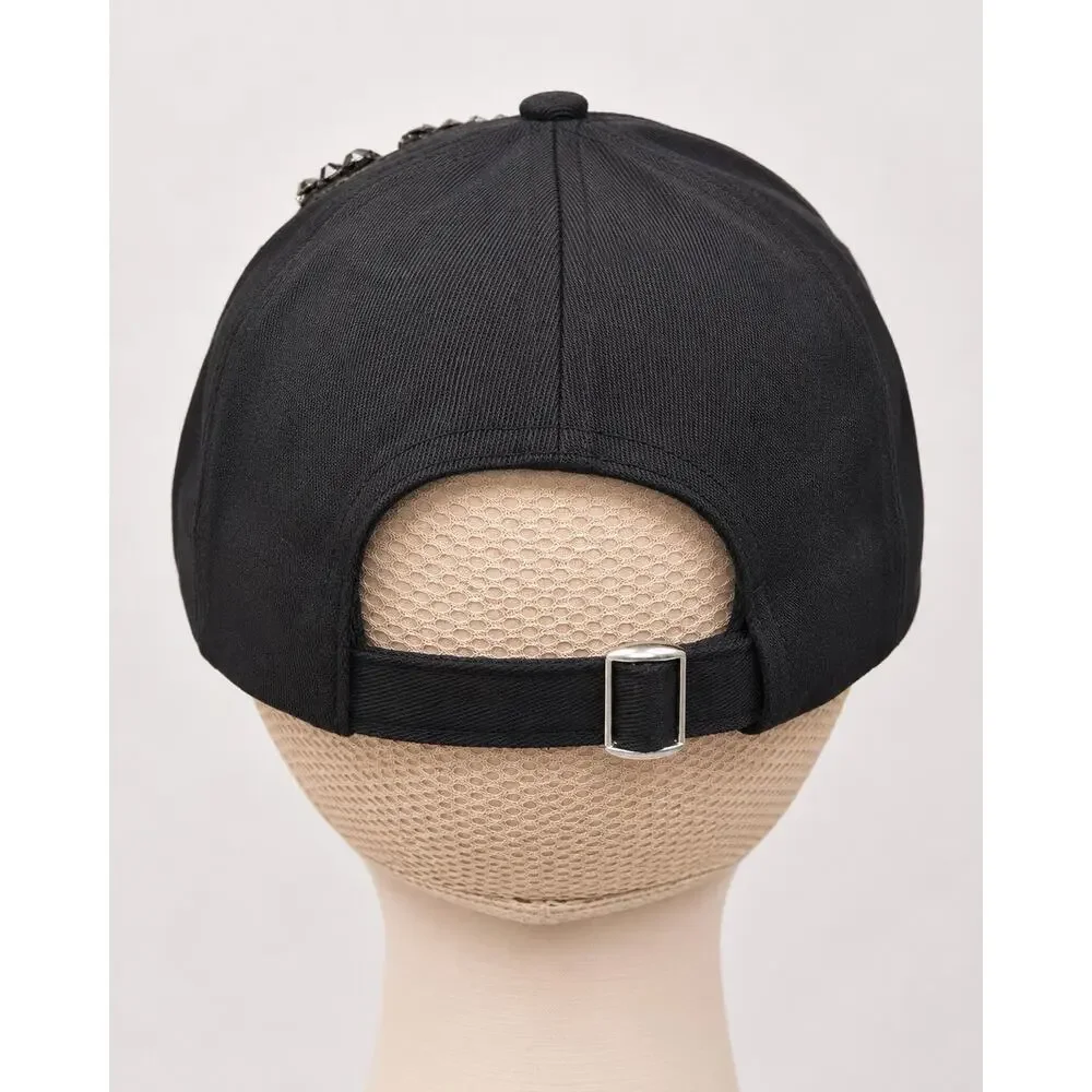 Women’s Black Rhinestone Cross Baseball Cap Adjustable Bling Hat NWOT